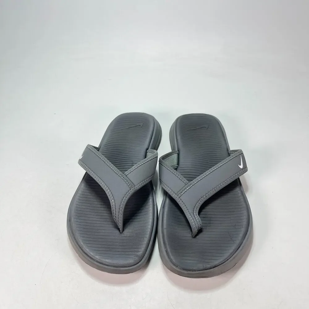 Nike Ultra Celso Gray Cushioned Flip Flop Sandals Casual Slides Men's Size 9